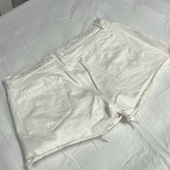 Frame Women's Size 30 Le Simone Distressed Denim Shorts White - Picture 2 of 10